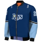 personalized tampa bay rays chevron style navy bomber jacket best selling