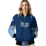 personalized tampa bay rays chevron style navy bomber jacket best selling