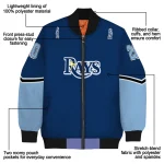 personalized tampa bay rays chevron style navy bomber jacket best selling