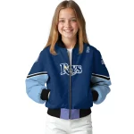 personalized tampa bay rays chevron style navy bomber jacket best selling