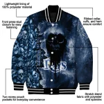 personalized tampa bay rays skull cluster navy varsity jacket best selling