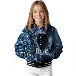personalized tampa bay rays skull cluster navy varsity jacket best selling