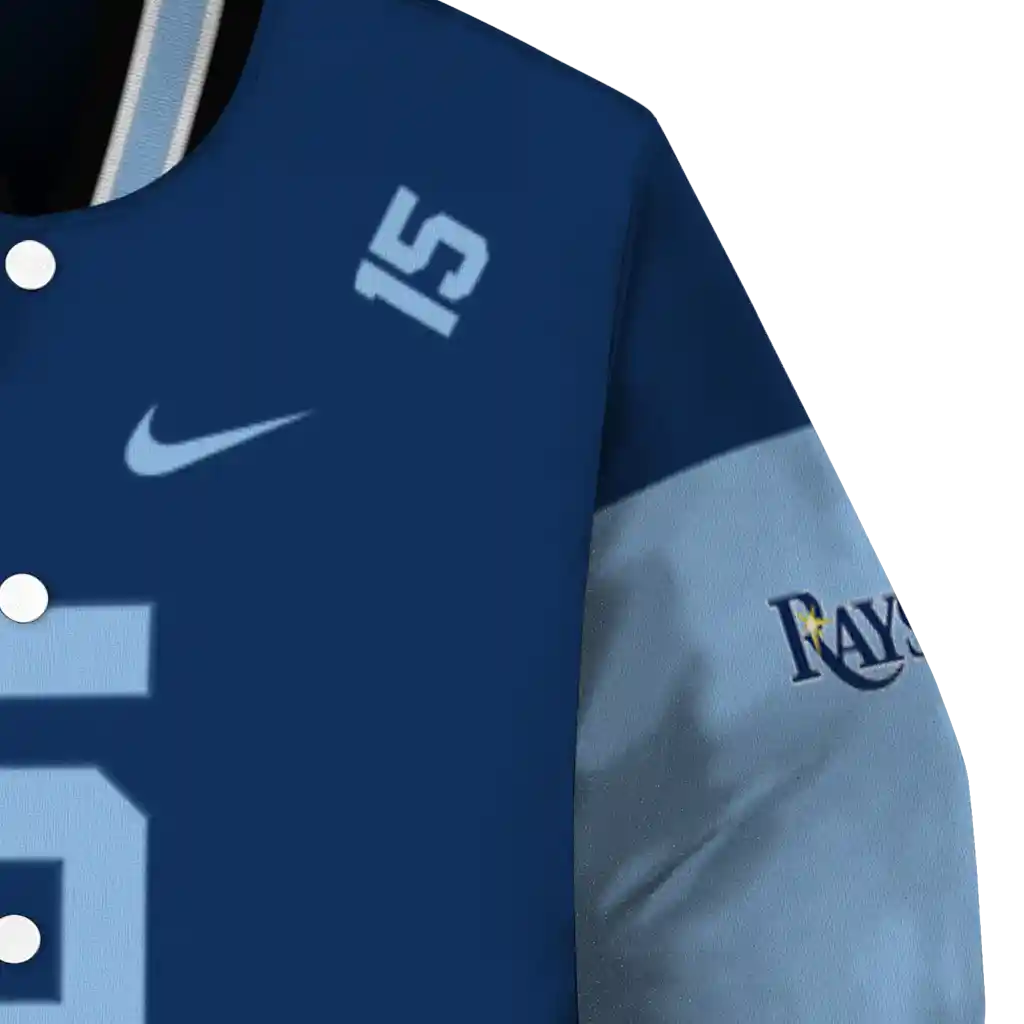 personalized tampa bay rays team patch navy varsity jacket premium grade personalized tampa bay rays team patch navy varsity jacket premium grade
