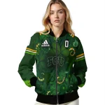 personalized tcu horned frogs shamrock vortex green bomber jacket best selling