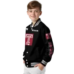 personalized temple owls american flag skull black varsity jacket best selling