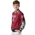 personalized temple owls chevron style red varsity jacket best selling
