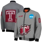 personalized temple owls feral slash grey bomber jacket best selling