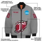 personalized temple owls feral slash grey bomber jacket best selling