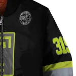 personalized temple owls heartbeat accent black green bomber jacket best selling