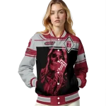 personalized temple owls reaper hands red black varsity jacket best selling