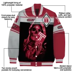 personalized temple owls reaper hands red black varsity jacket best selling