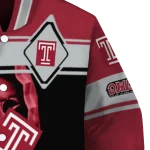 personalized temple owls reaper hands red black varsity jacket best selling