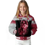 personalized temple owls reaper hands red black varsity jacket best selling