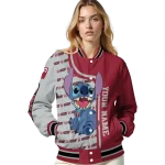 personalized temple owls stitch laughing red varsity jacket best selling
