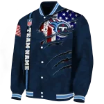 personalized tennessee titans american pride tears navy varsity jacket best selling
