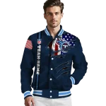 personalized tennessee titans american pride tears navy varsity jacket best selling
