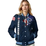 personalized tennessee titans american pride tears navy varsity jacket best selling