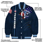 personalized tennessee titans american pride tears navy varsity jacket best selling