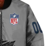 personalized tennessee titans claw marking grey bomber jacket best selling