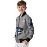 personalized tennessee titans claw marking grey bomber jacket best selling