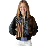 personalized tennessee titans flag wood brown bomber jacket best selling