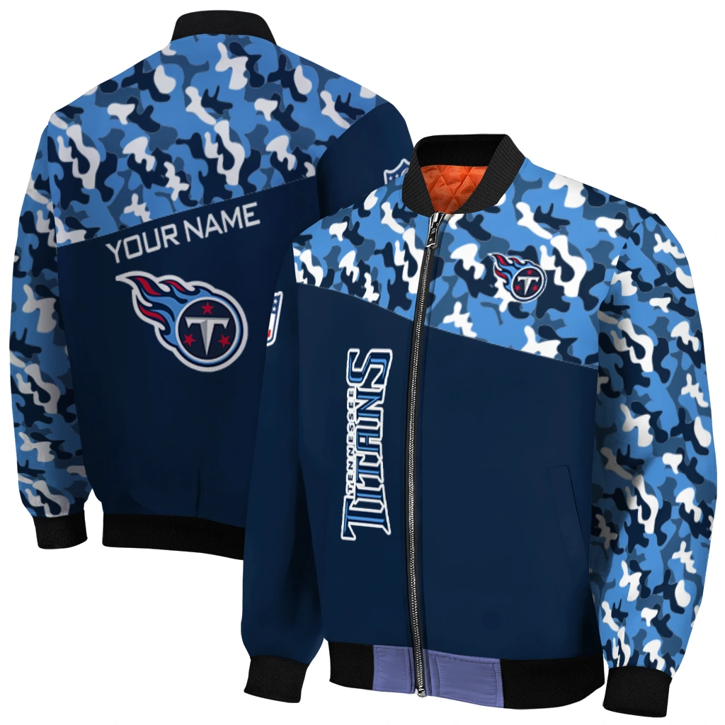 personalized tennessee titans freedom claw navy bomber jacket best selling personalized tennessee titans freedom claw navy bomber jacket best selling