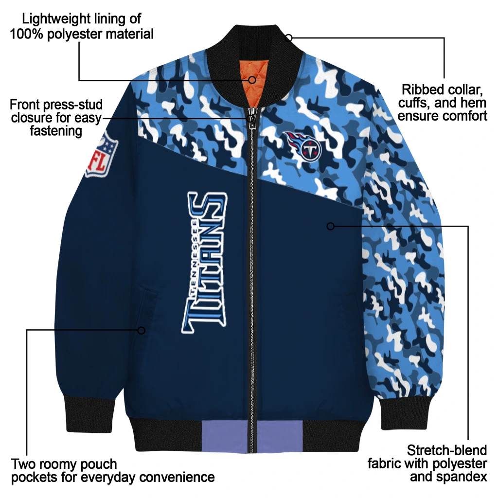 personalized tennessee titans freedom claw navy bomber jacket new arrival personalized tennessee titans freedom claw navy bomber jacket new arrival