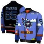 personalized tennessee titans mario blocks blue black bomber jacket best selling