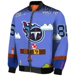 personalized tennessee titans mario blocks blue black bomber jacket best selling