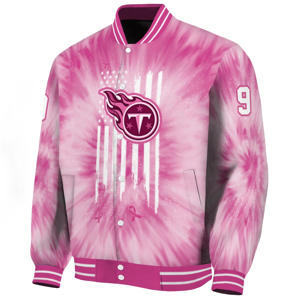 personalized tennessee titans pink tie dye pink varsity jacket best selling personalized tennessee titans pink tie dye pink varsity jacket best selling