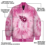 personalized tennessee titans pink tie dye pink varsity jacket best selling