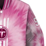 personalized tennessee titans pink tie dye pink varsity jacket best selling
