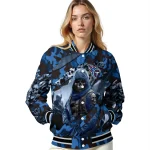 personalized tennessee titans skull horde navy varsity jacket best selling