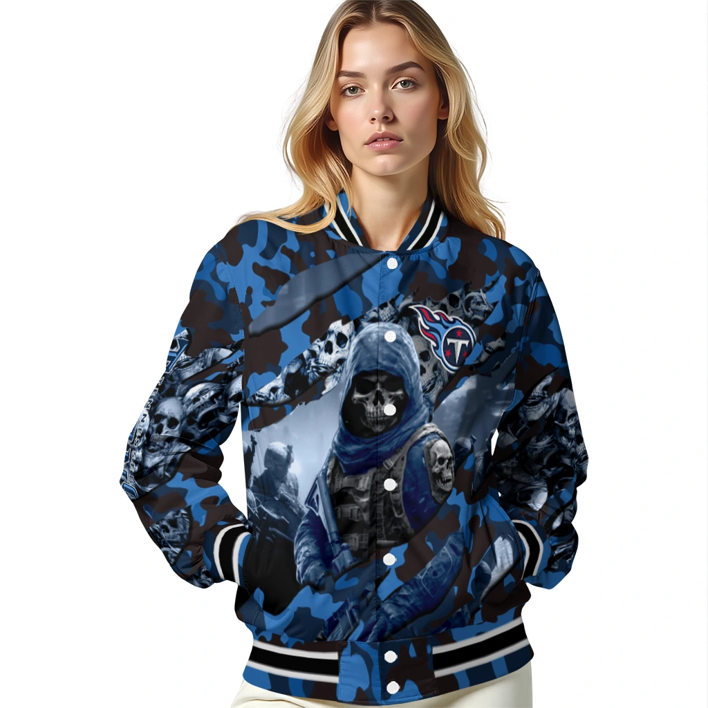 personalized tennessee titans skull horde navy varsity jacket latest model personalized tennessee titans skull horde navy varsity jacket latest model