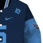 personalized tennessee titans team patch navy varsity jacket best selling