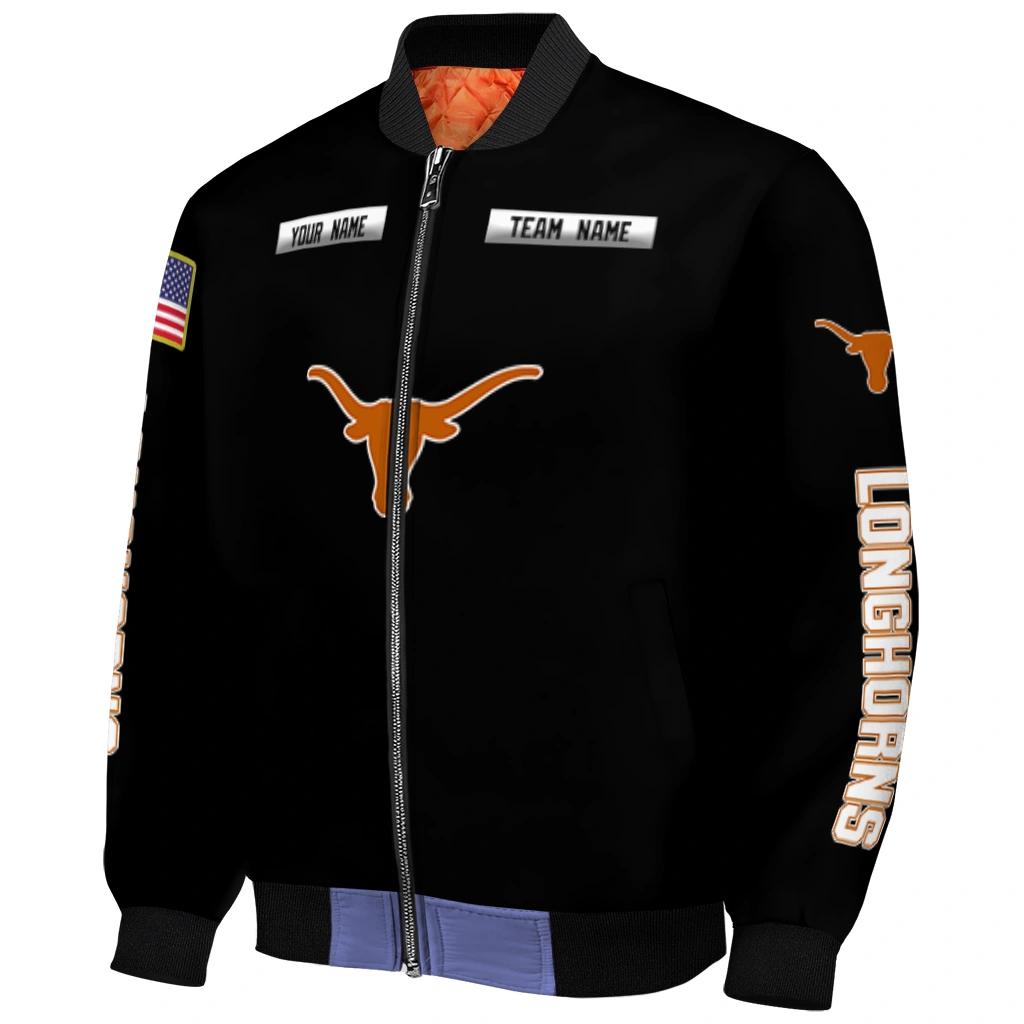 personalized texas longhorns american flag skull black bomber jacket fashion forward personalized texas longhorns american flag skull black bomber jacket fashion forward