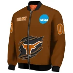 personalized texas longhorns claw mark orange bomber jacket best selling