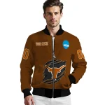 personalized texas longhorns claw mark orange bomber jacket best selling