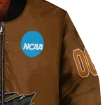 personalized texas longhorns claw mark orange bomber jacket best selling