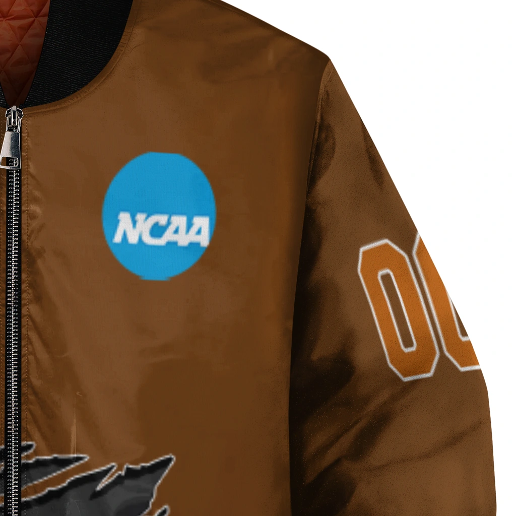 personalized texas longhorns claw mark orange bomber jacket premium grade personalized texas longhorns claw mark orange bomber jacket premium grade