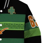 personalized texas longhorns clover green lines green black varsity jacket best selling