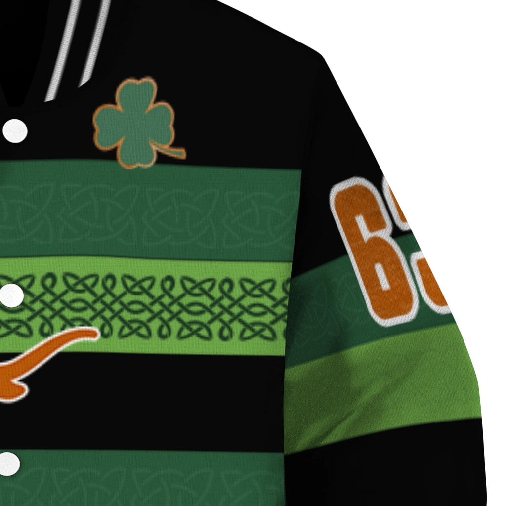 personalized texas longhorns clover green lines green black varsity jacket premium grade personalized texas longhorns clover green lines green black varsity jacket premium grade