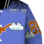 personalized texas longhorns mario blocks blue black varsity jacket best selling