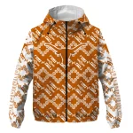 personalized texas longhorns trellis mesh orange windbreaker jacket best selling