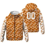 personalized texas longhorns trellis mesh orange windbreaker jacket best selling