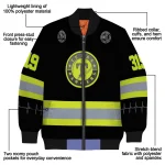 personalized texas rangers heartbeat accent black green bomber jacket best selling