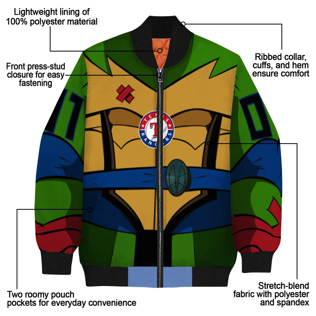 personalized texas rangers turtle armor bomber jacket new arrival personalized texas rangers turtle armor bomber jacket new arrival