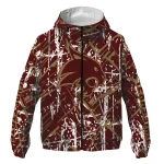 personalized texas state bobcats brushstroke pattern maroon windbreaker jacket best selling