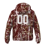 personalized texas state bobcats brushstroke pattern maroon windbreaker jacket best selling