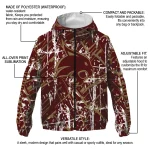 personalized texas state bobcats brushstroke pattern maroon windbreaker jacket best selling